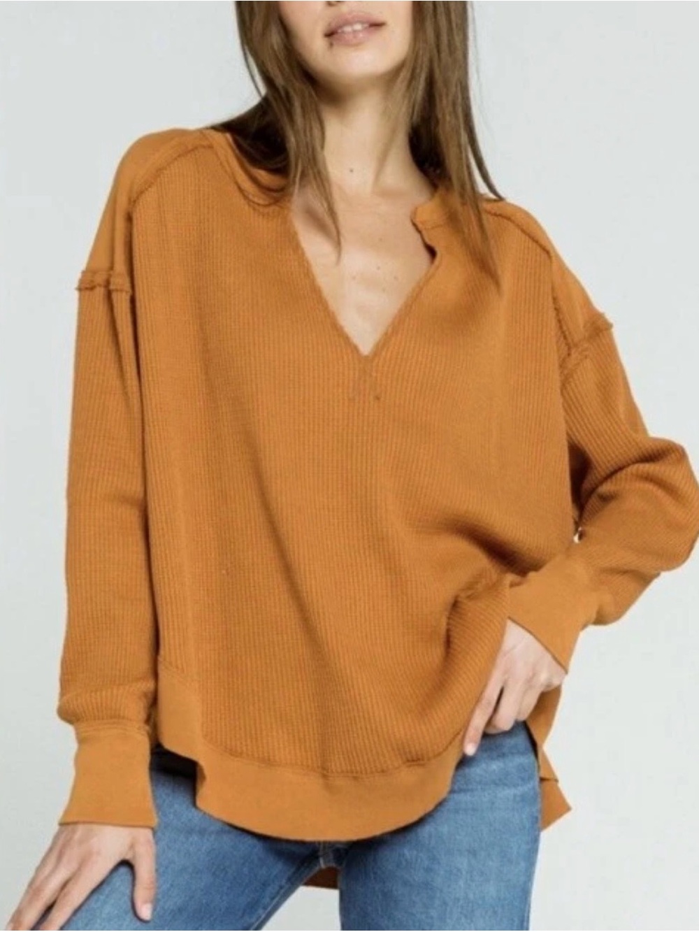 Free People We The Free Owen Thermal Top Autumn Wildflower Size Medium
